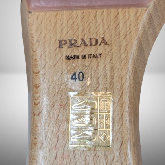 Prada Coral Orange Wooden Mule Sandals - New - Size: 40 - Picture 3 of 12